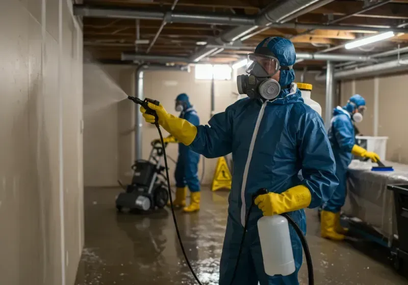 Basement Sanitization and Antimicrobial Treatment process in Welch, WV